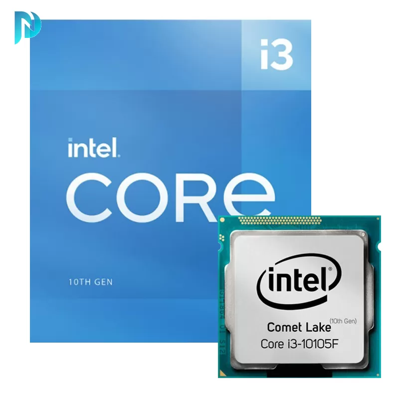 پردازنده اینتل سری Comet Lake با جعبه و فن مدل Intel Core i3-10105F CPU