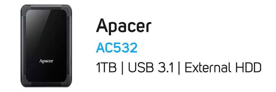 هارد‌ دیسک اکسترنال اپیسر 1 ترابایت مدل Apacer AC532 1TB