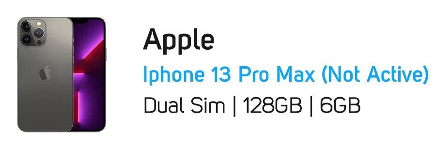 گوشی موبایل آیفون 13 پرو مکس اپل ظرفیت 128 گیگابایت Apple iPhone 13 Pro Max (Not Active)