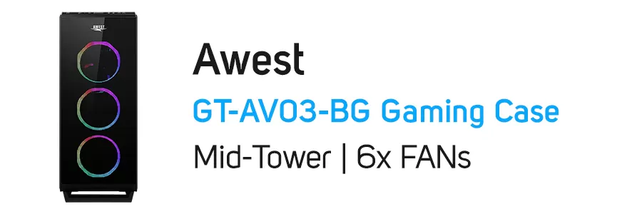 کیس کامپیوتر گیمینگ اوست مدل Awest GT-AV03-BG