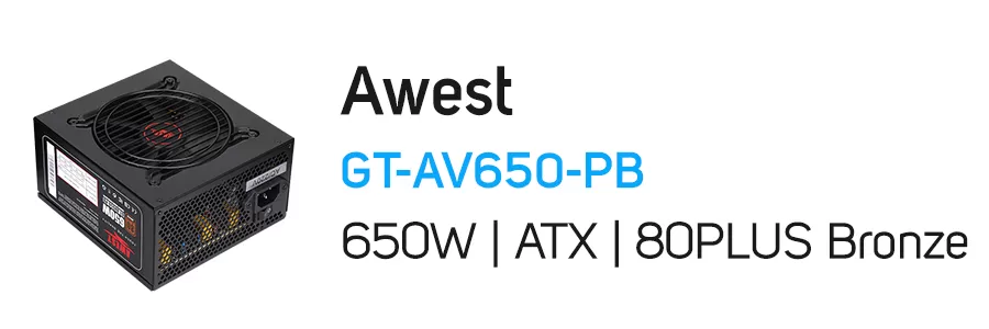 منبع تغذیه (پاور) اوست مدل Awest GT-AV650-PB 650W