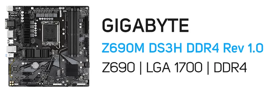 مادربرد گیگابایت مدل GIGABYTE Z690M DS3H DDR4 Rev 1.0