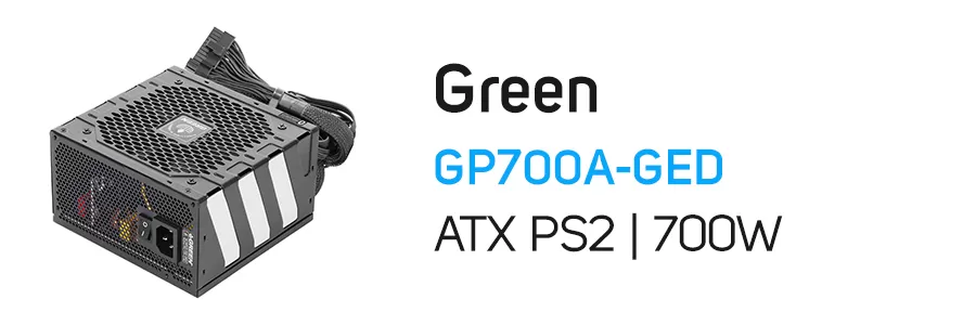 منبع تغذیه (پاور) گرین مدل Green GP700A-GED Power