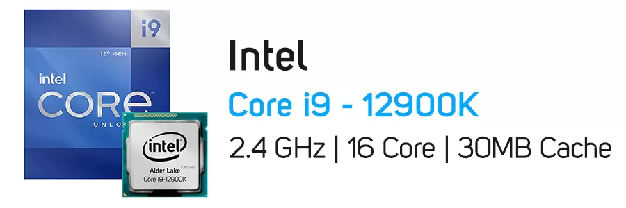 پردازنده اینتل سری Alder Lake با جعبه و فن مدل Intel Core i9-12900K CPU