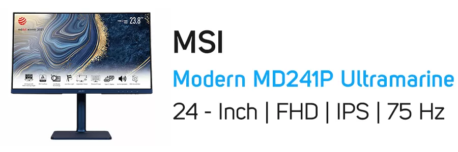 مانیتور 23.8 اینچ ام اس آی مدل MSI Modern MD241P Ultramarine