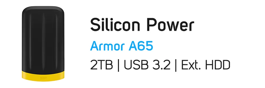 هارد‌ دیسک اکسترنال سیلیکون پاور ظرفیت 2 ترابایت مدل Silicon Power Armor A65 2TB