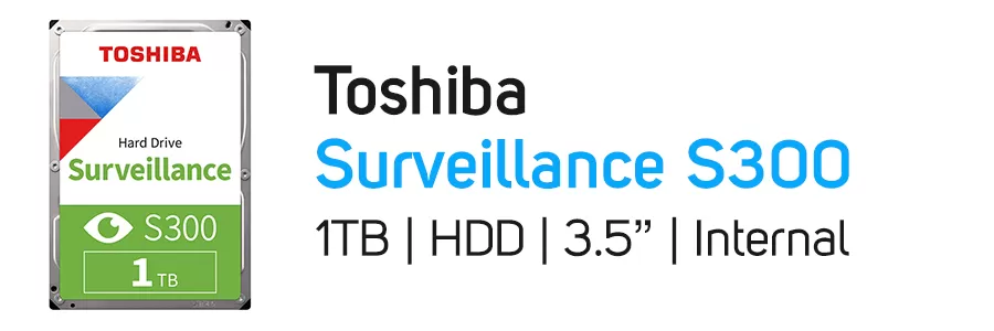 هارد‌ دیسک اینترنال توشیبا ظرفیت 1 ترابایت مدل Toshiba Surveillance S300 1TB HDD