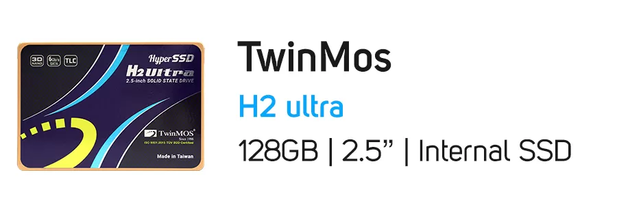 حافظه SSD اینترنال توین موس ظرفیت 128 گیگابایت مدل TwinMos H2 ultra 128GB